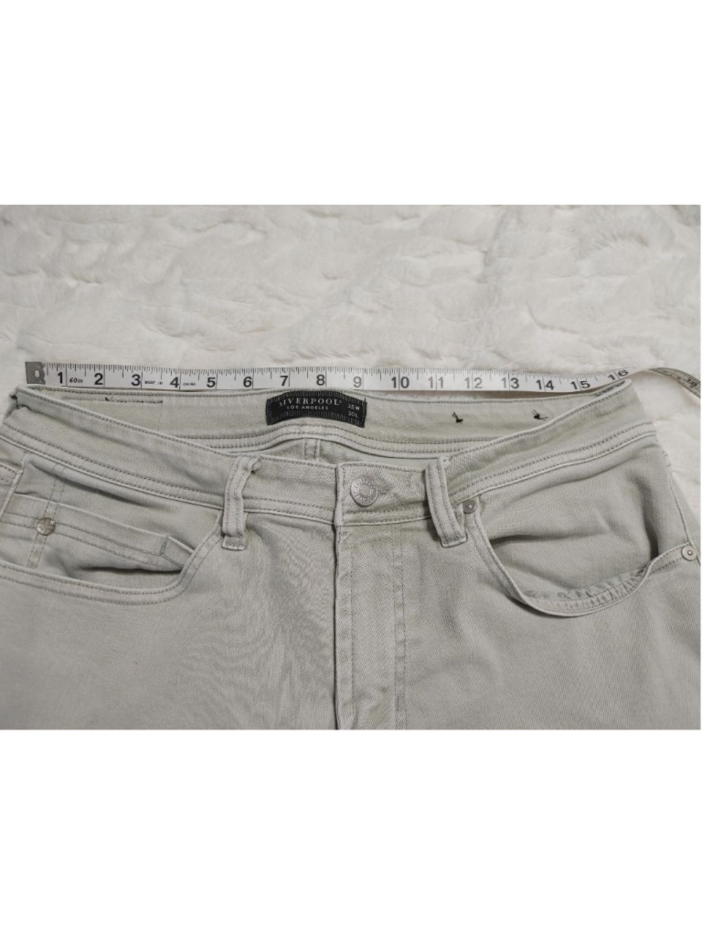 Men's Liverpool Kingston Modern Straight Jeans Waist 35 Seafoam - Picture 5 of 11